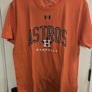 Under Armour Orange Astros Baseball Tee